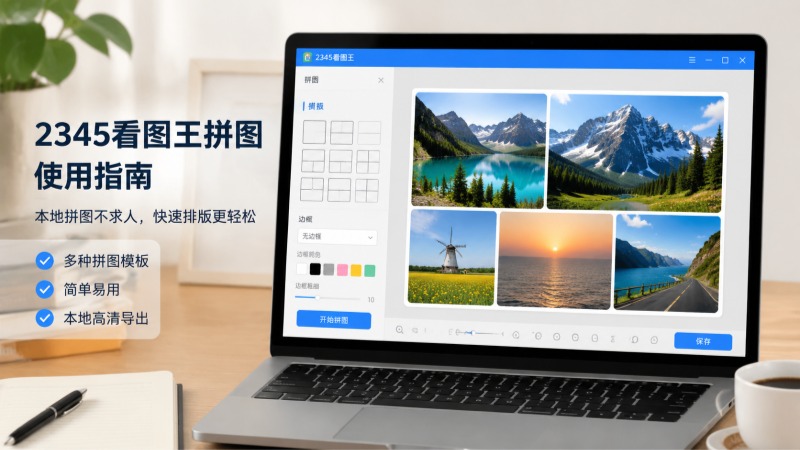 在日常办公中,如果遇到要把几张截图拼在一起,大家往往习惯下各种笨重的专业修图工具。实际上,利用2345看图王拼图,在本地电脑端就能极速完成排版。