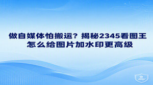 花心思设计好的原创配图经常遭遇他人未经许可盗取，利用2345看图王便能快速把防盗保护落实到位。想要呈现高级的视觉观感，无需在画面正中央压上醒目大字，不妨进入2345看图王的图片加水印功能，将文字缩小排布在画面边角，或者调配贴近底色的字体颜色，既保障主体画面完整呈现，视觉表现也十分协调，以此守护好自己的原创图稿。
