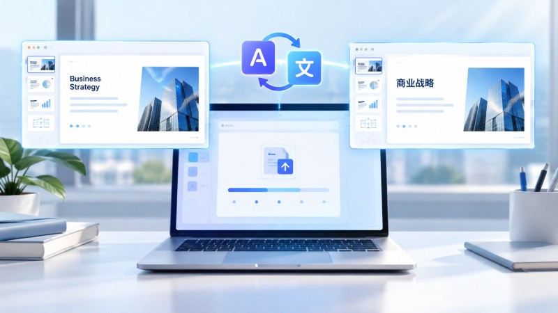 排版0错乱！刻岸全能翻译官实现ppt翻译成中文一键保格式