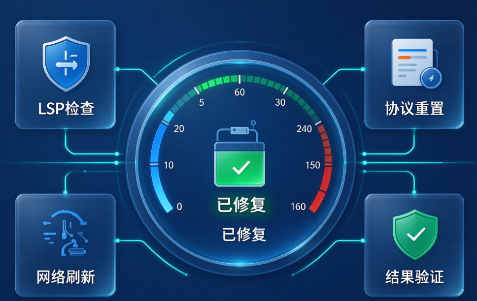 电脑突然断网、浏览器打不开页面时，怎么修复lsp？你可以打开2345安全卫士，从主界面进入“工具中心”，找到LSP修复工具。它用于处理Winsock或LSP异常导致的网络问题，但不能把所有联网故障都归因于LSP。看到断网就反复点修复，未必能…