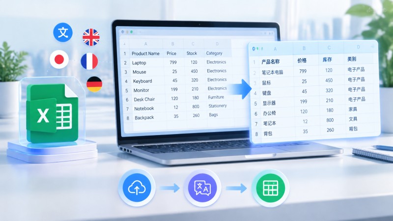 只需3步！用刻岸全能翻译官搞定excel表格翻译中文保排版